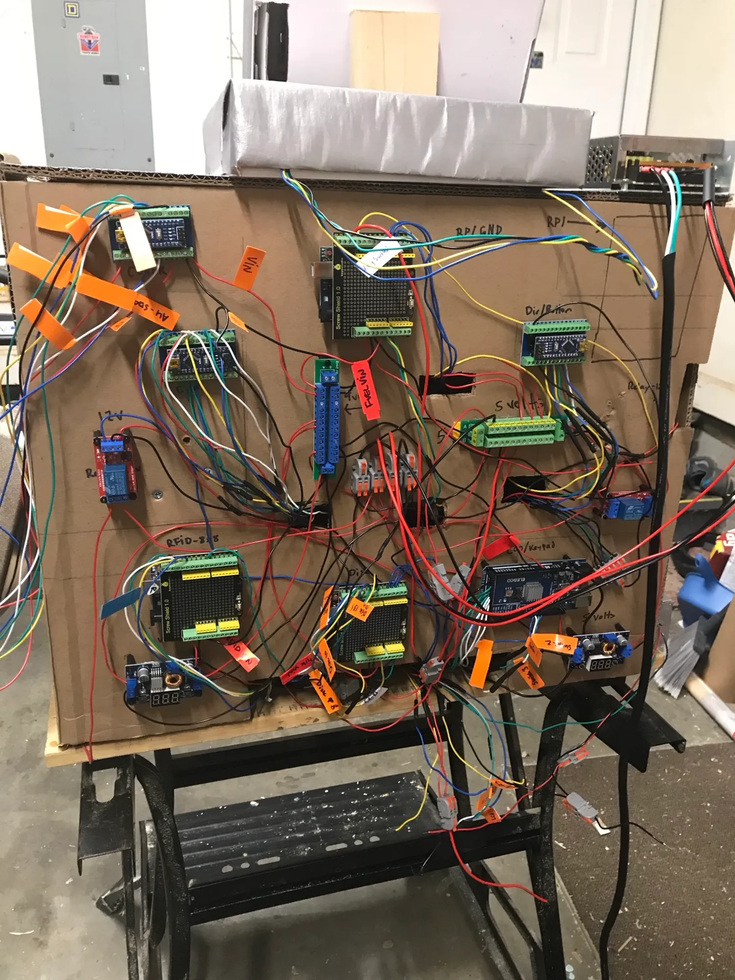 the back, a rats nest